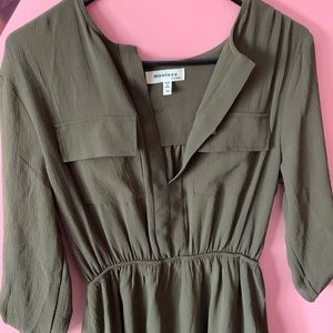 Army Green Monteau dress - M